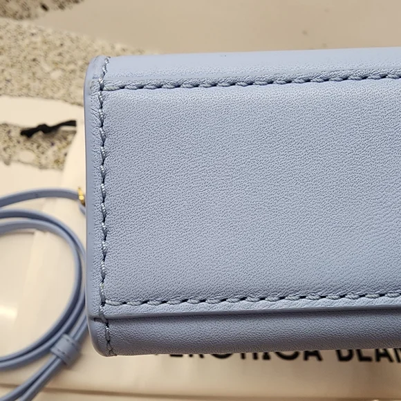 Veronica Beard Bamboo-Handle Shopper Bag in Light Blue - Picture 7 of 12